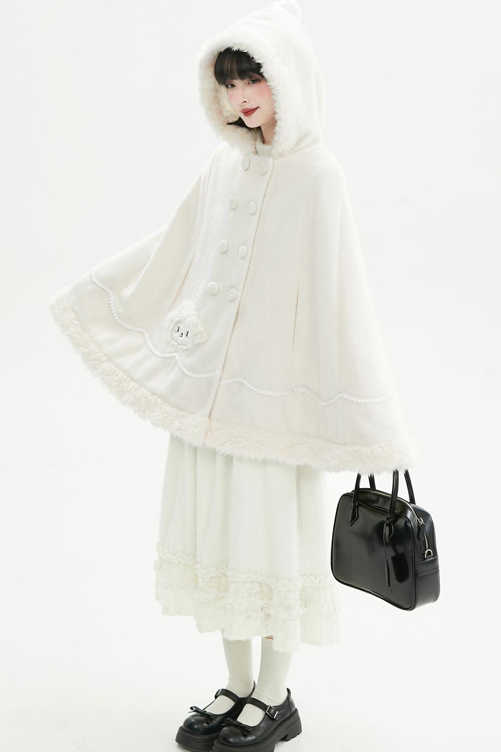 クリーミーラッフルヘムニットスカート