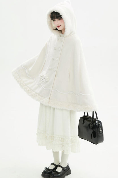 クリーミーラッフルヘムニットスカート