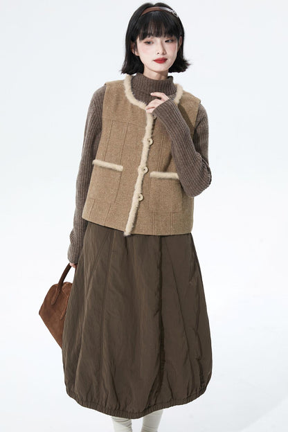 ウォームココアウールブレンドスカート