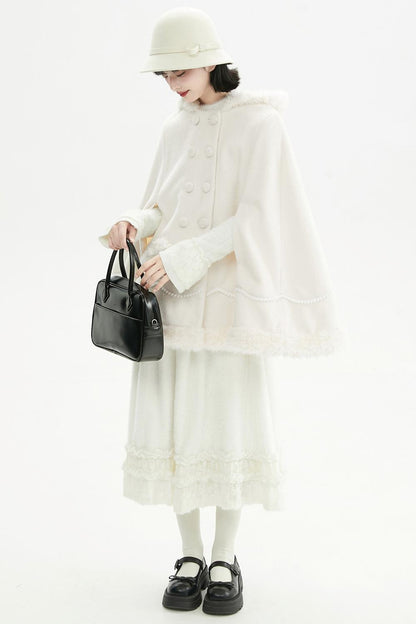 クリーミーラッフルヘムニットスカート