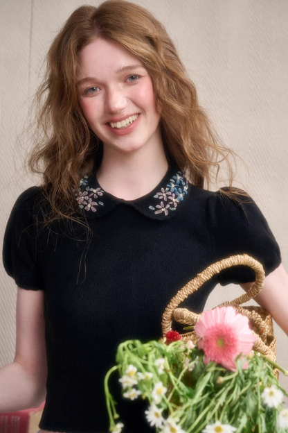 フローズンフラワーズタイトトップス