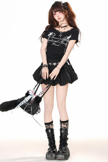 Spice Lace Drawstring T-Shirt