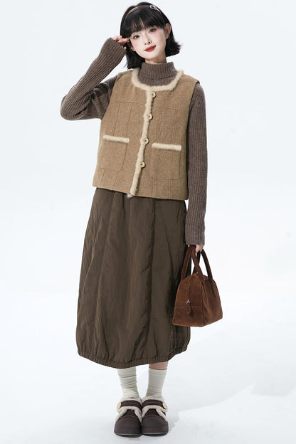 ウォームココアウールブレンドスカート