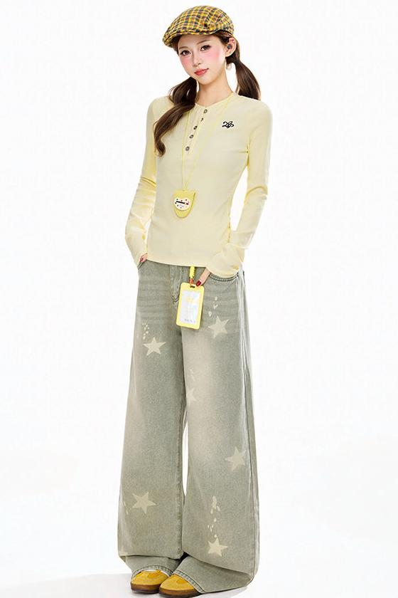 Vintage Star Wide Leg Jeans