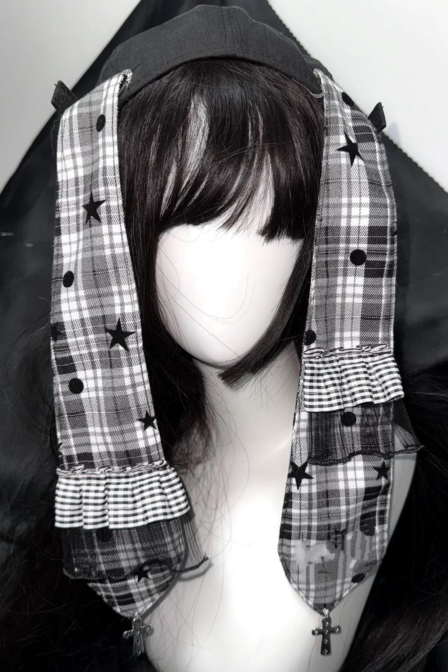 Bunny Ear Punk Plaid Beret