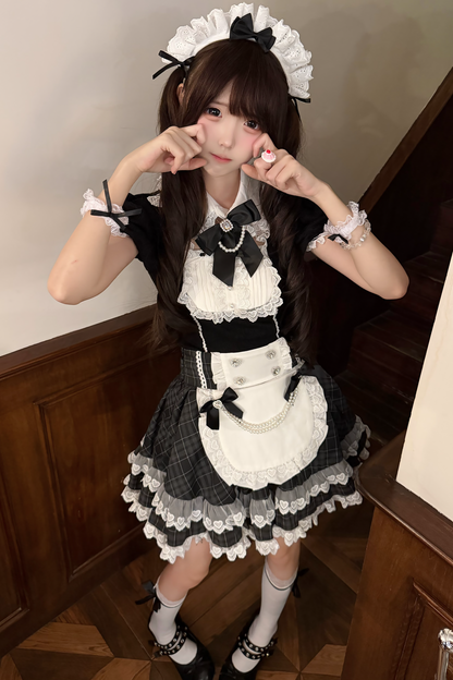 Bunny Ear Gothic Maid Jirai Kei Set