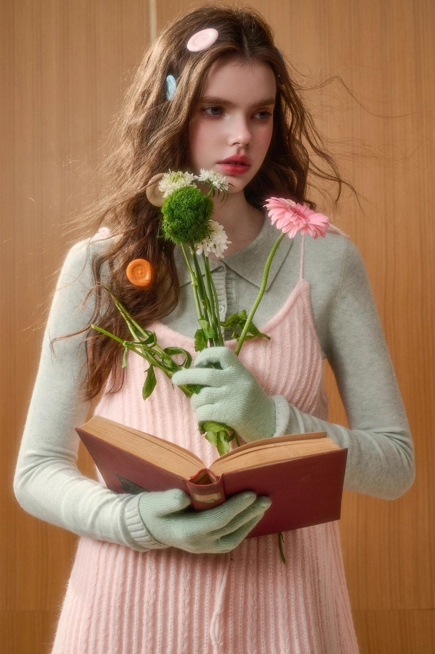 レトロスイートトップス+スリムパンツ