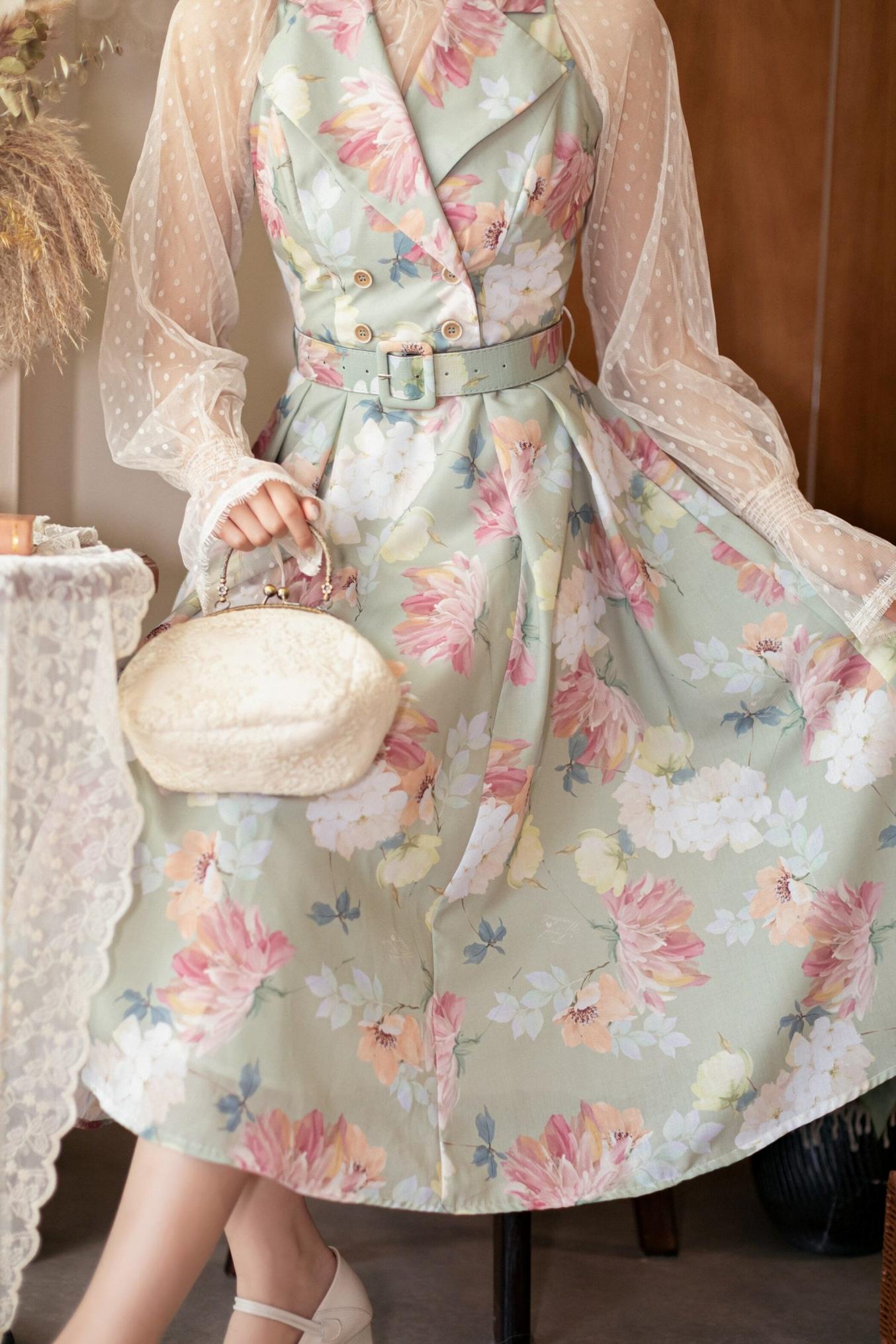 Französisch Elegantes Flare-Kleid
