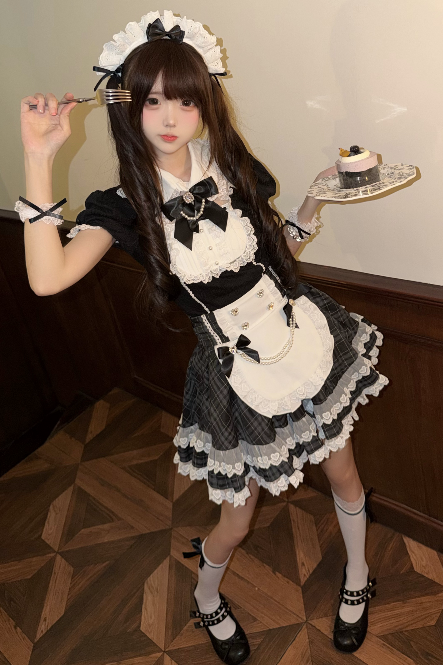 Bunny Ear Gothic Maid Jirai Kei Set