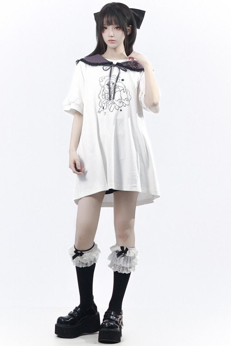 Grape Oolong T-Shirt Dress + Accessories