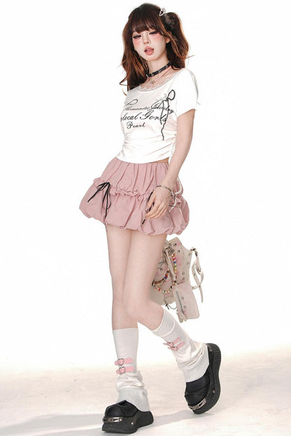 Spice Lace Drawstring T-Shirt