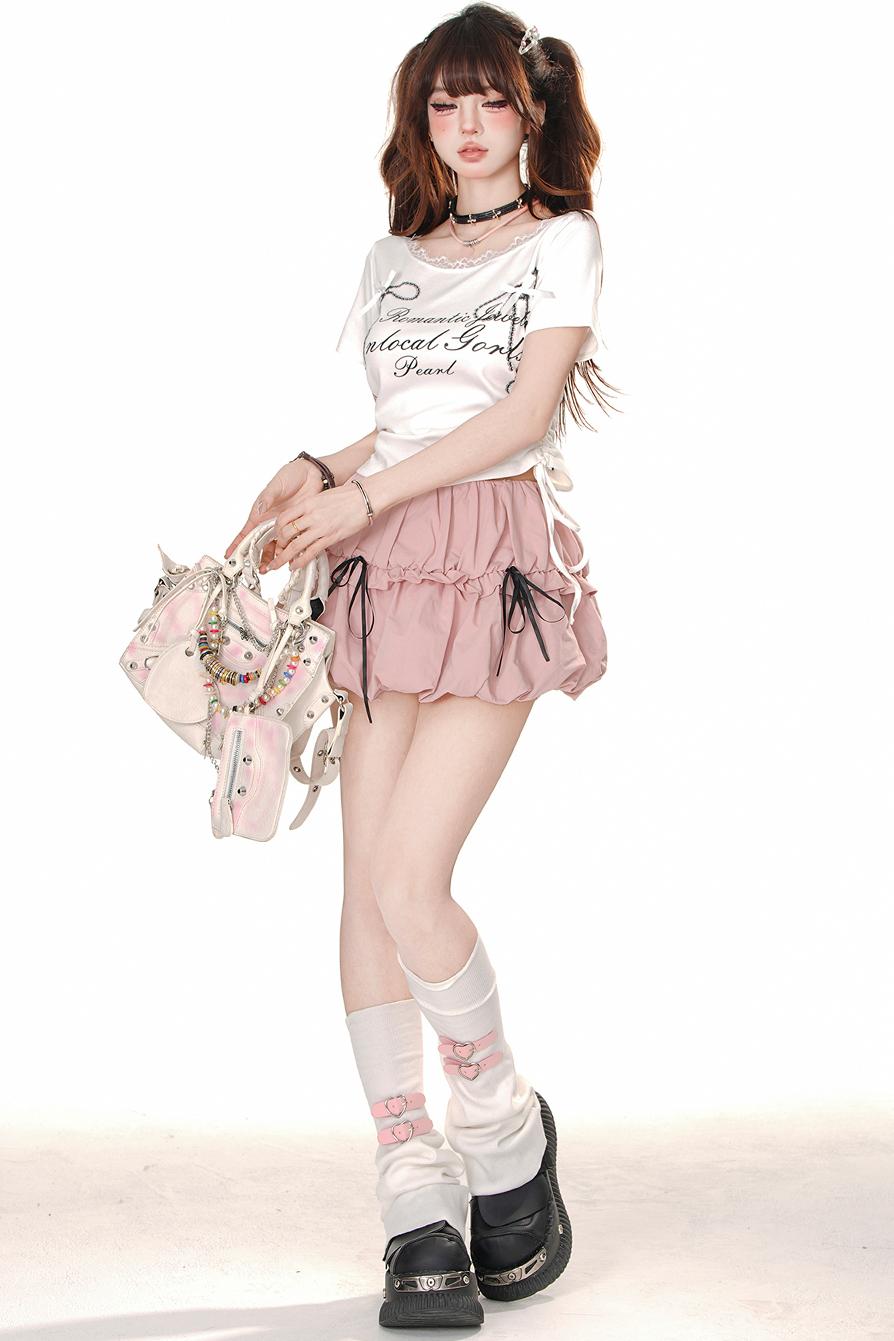 Spice Lace Drawstring T-Shirt