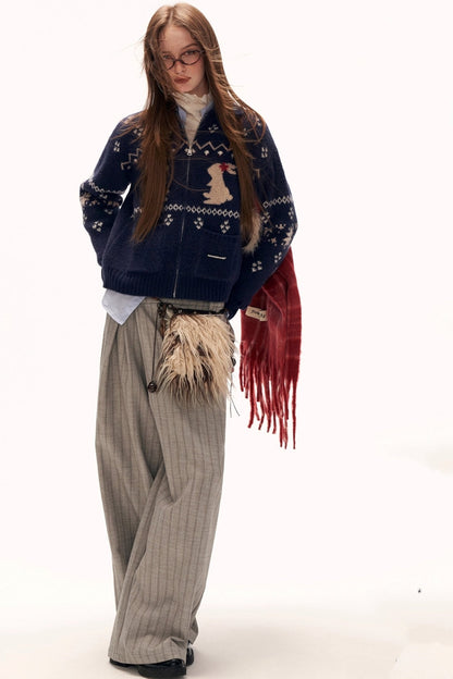 Mode Patchwork Stripe Pants