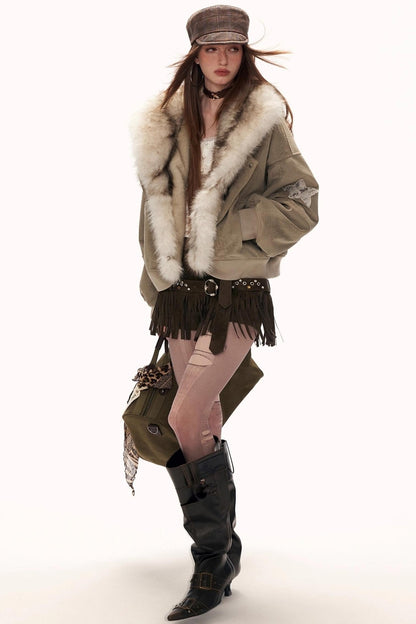 Fleece Brushed Suede Coat