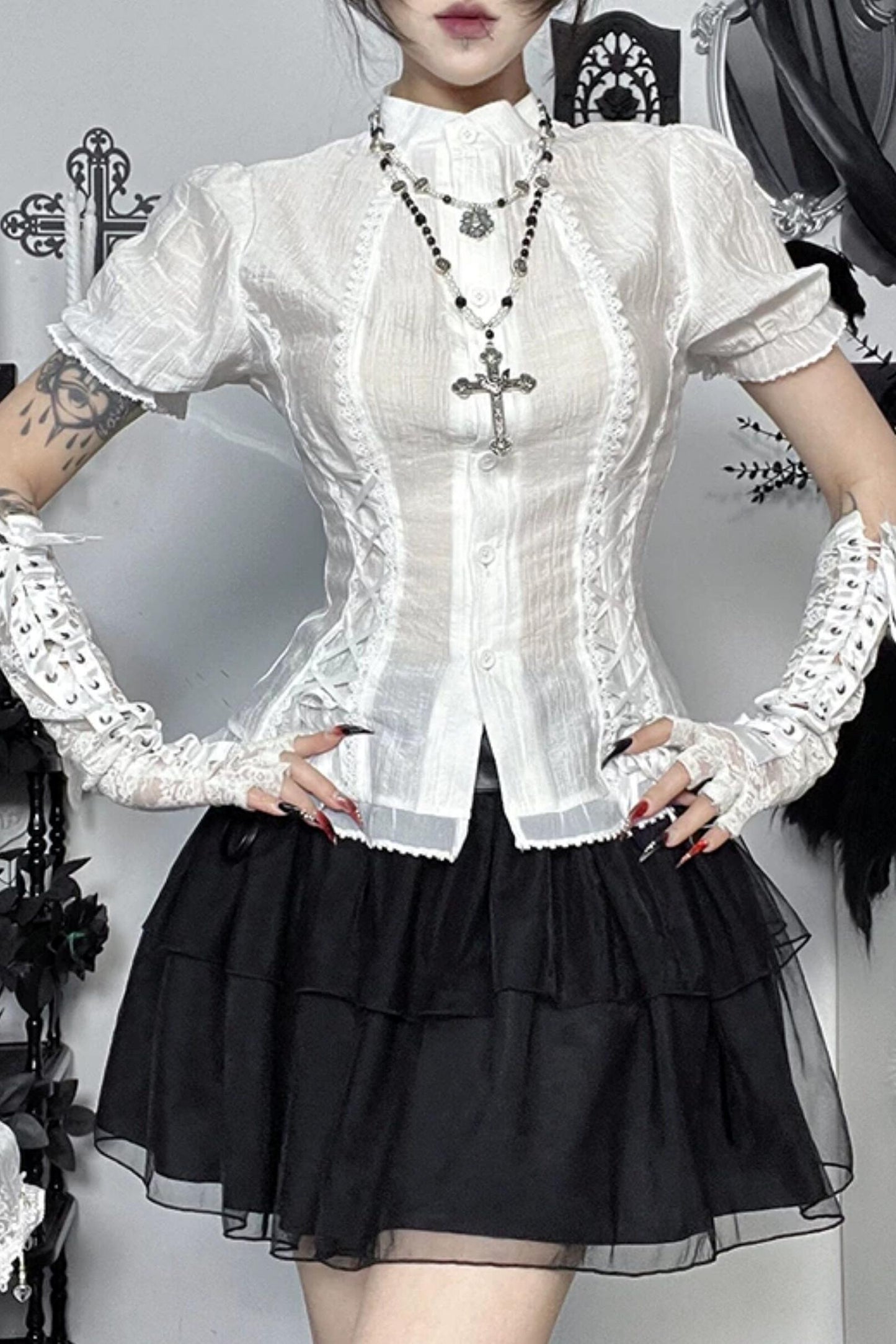 White Lace Gothic Set