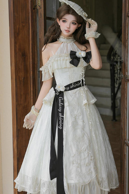 White Rose Embroidered Lolita Dress
