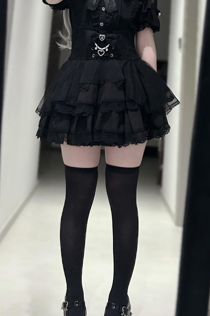 Falda negra y rosa de diseño original