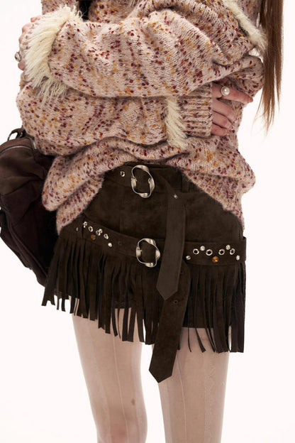 スエードフリンジパンツ