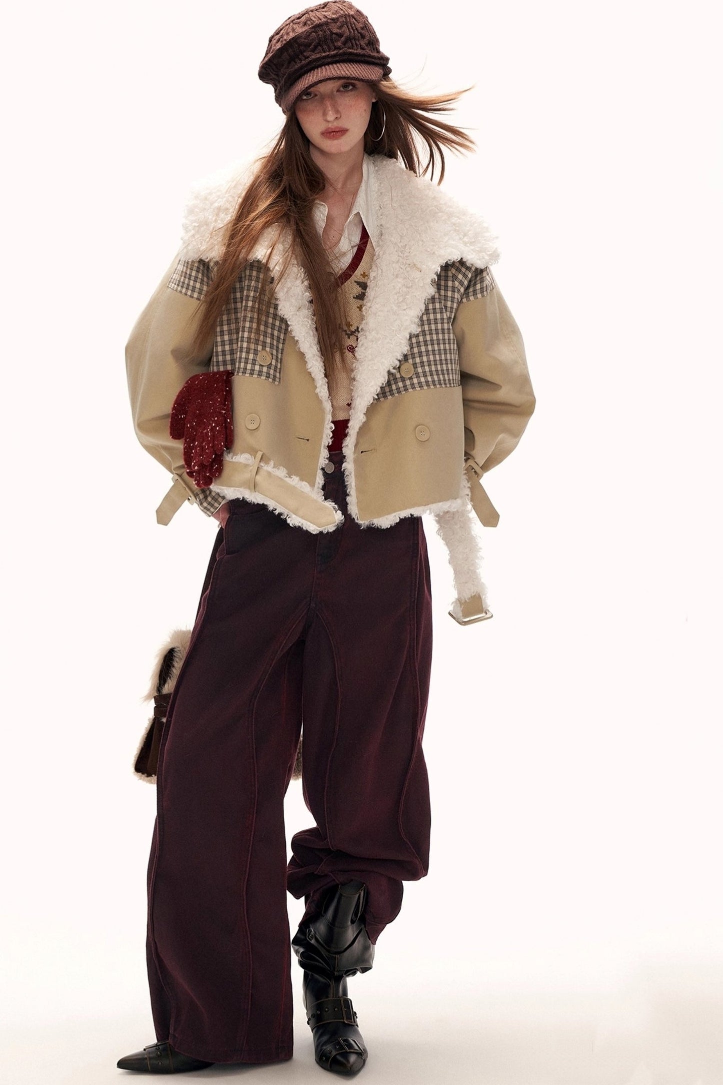 Black Wave Denim Pants