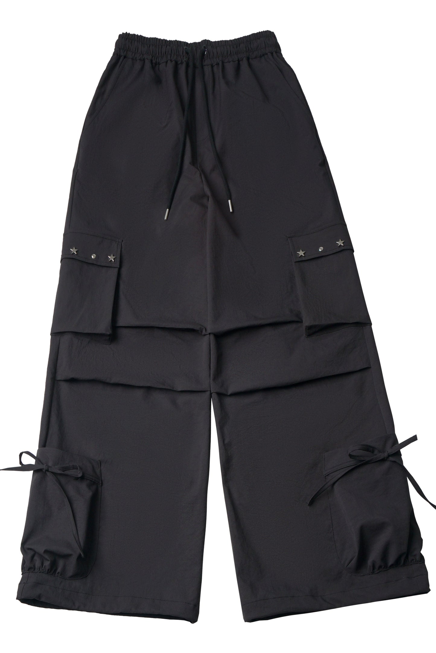 Studded Gathered Cargo Pants