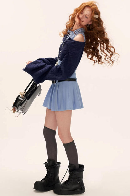 パッチワークツーピースカラードレス