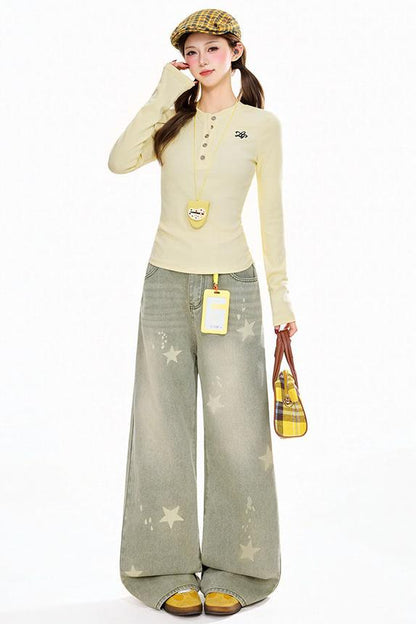 Vintage Star Wide Leg Jeans