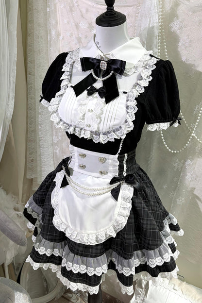 Bunny Ear Gothic Maid Jirai Kei Set