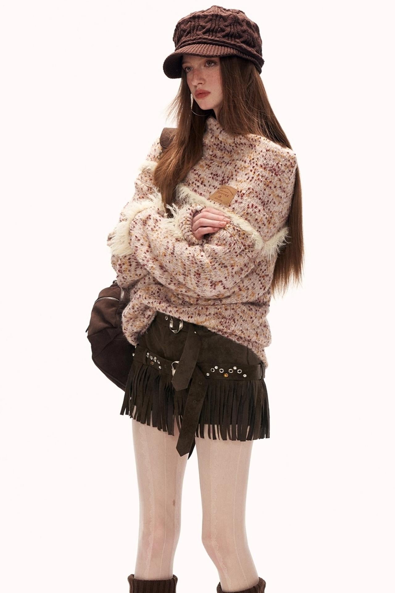 Suede Fringe Pants