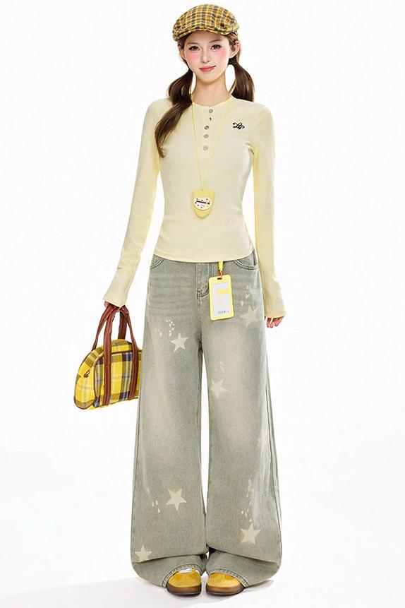 Vintage Star Wide Leg Jeans