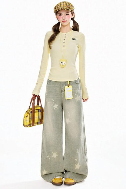 Vintage Star Wide Leg Jeans