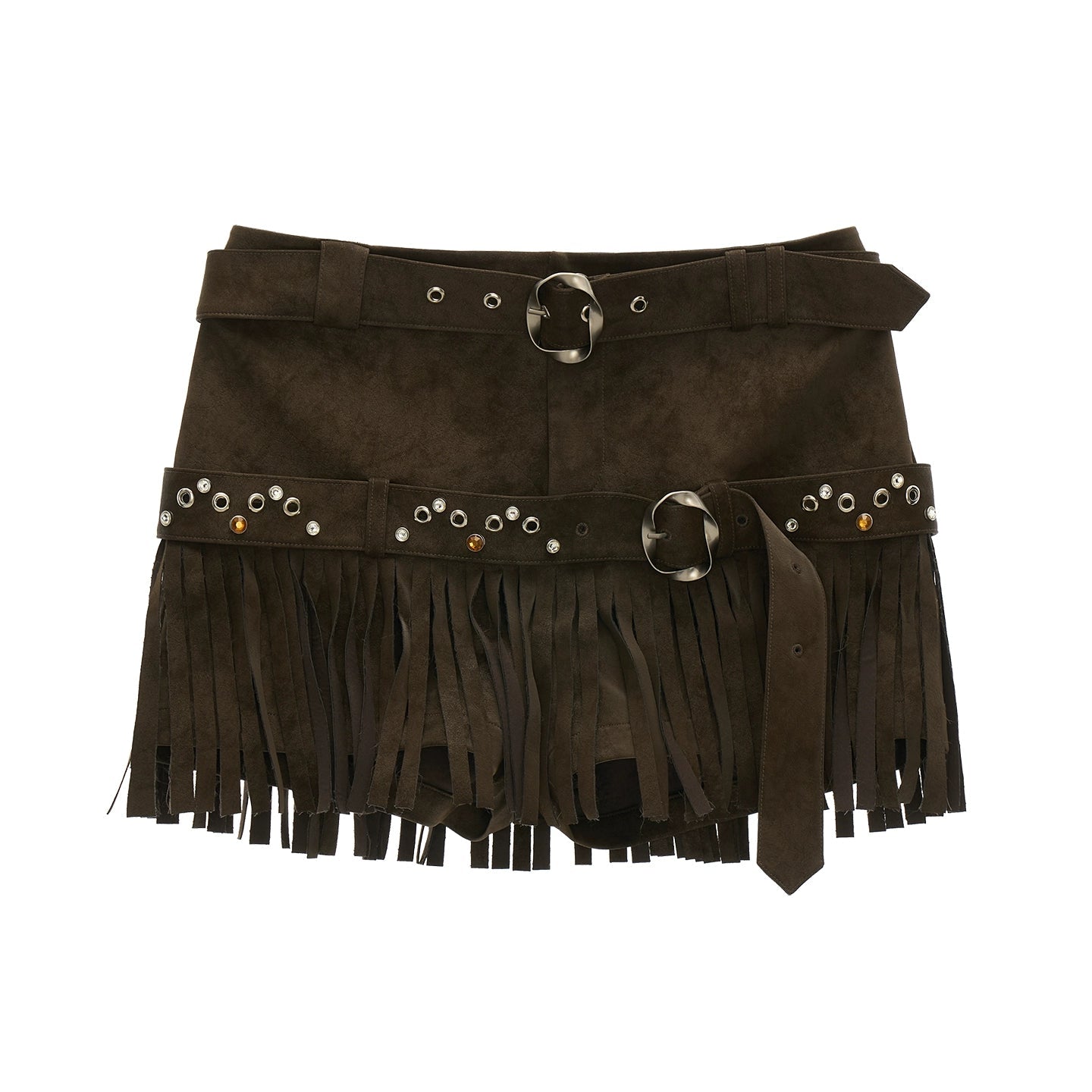 Suede Fringe Pants