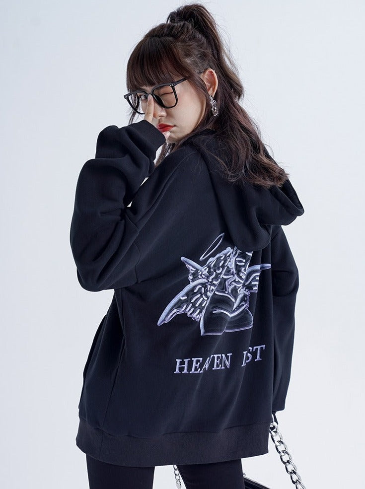 Back Logo Mode Oversized Hoodie