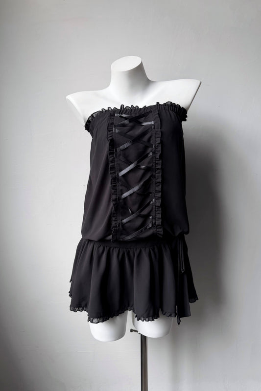 Vintage Show-Style Strapless Dress