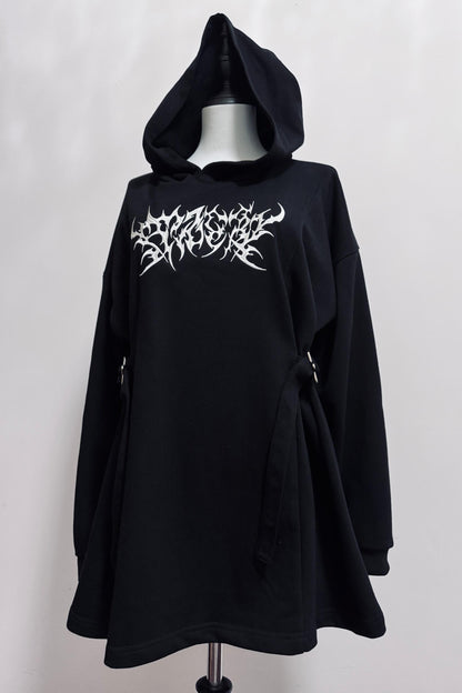 Dunkles subkulturelles Gothic-Kapuzenkleid