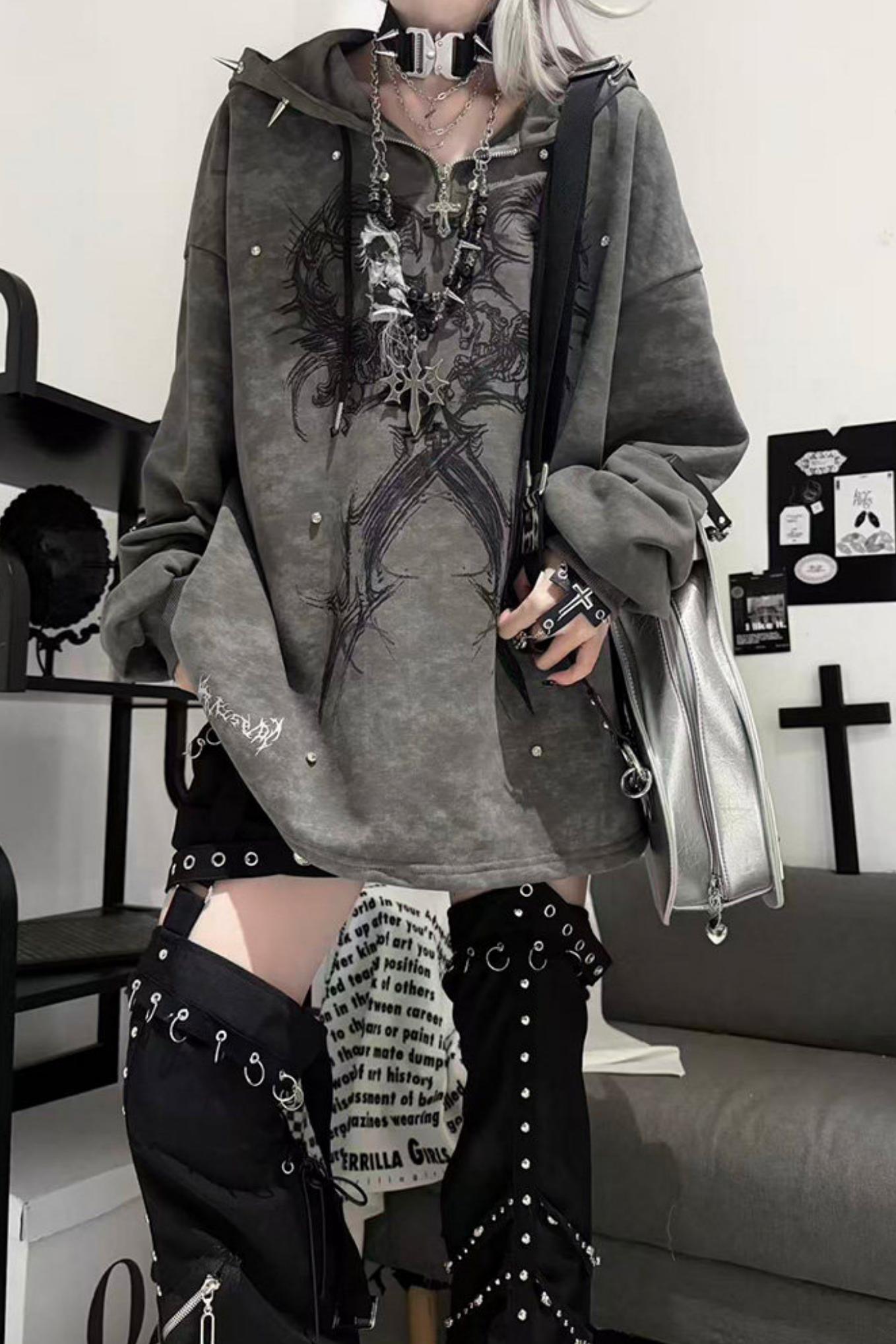 Sweat-shirt à capuche tie-dye