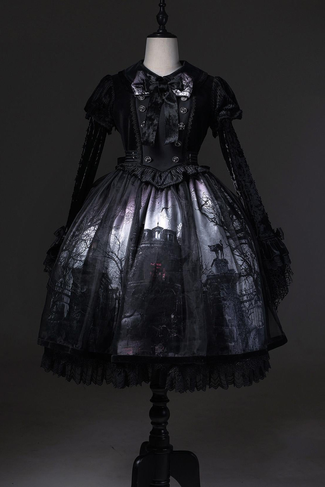 [Deadline for reservation: February 23rd] Horror House Spider Web Gothic Cape Dress