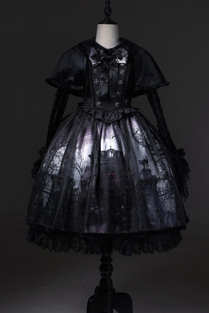 [Deadline for reservation: February 23rd] Horror House Spider Web Gothic Cape Dress