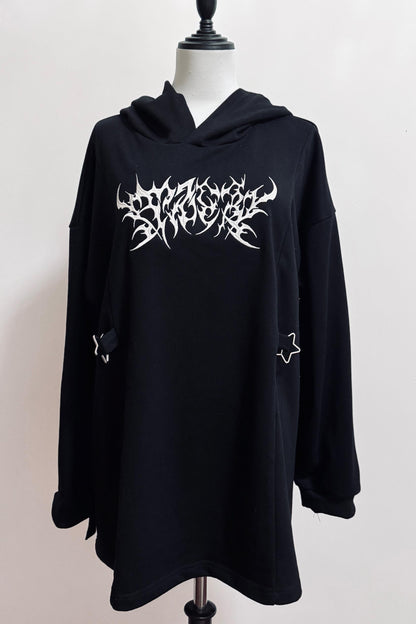 Dunkles subkulturelles Gothic-Kapuzenkleid