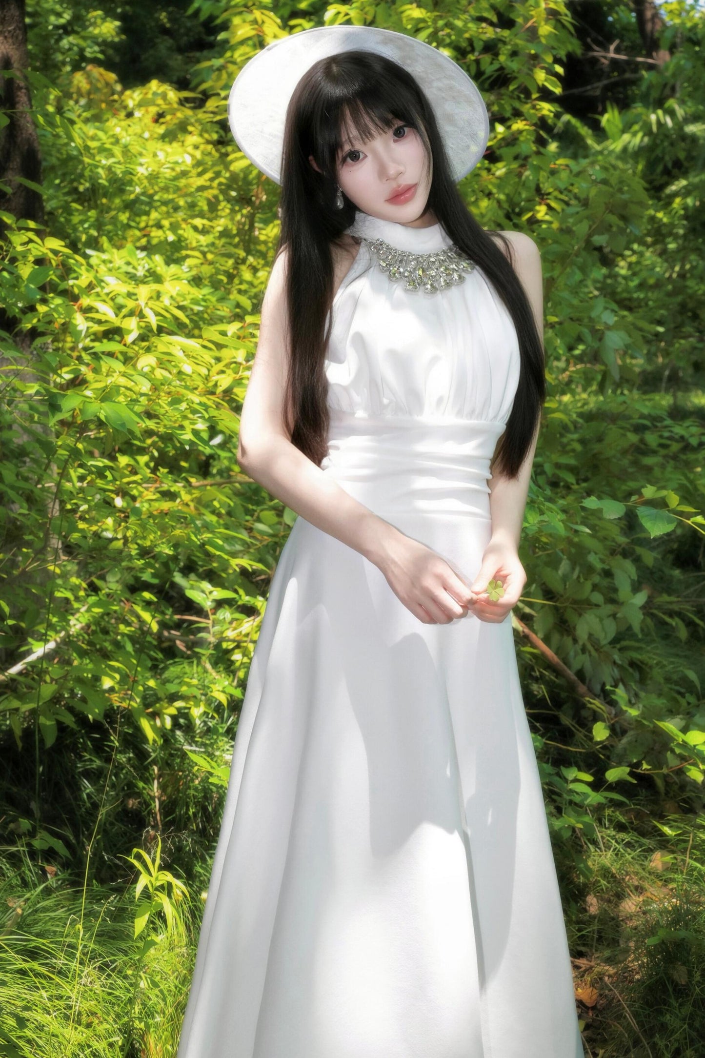Elegantes Neckholder-Göttinnenkleid