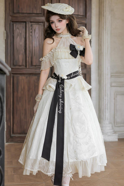 White Rose Embroidered Lolita Dress