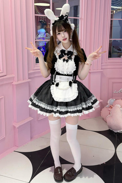 Bunny Ear Gothic Maid Jirai Kei Set