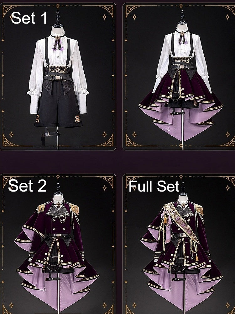 [Pre-order Deadline: December 7] Purple & Gold Royal Prince-Style Military Lolita Coordinated Outfit 1/2 + Full Set, Ouji Fashion