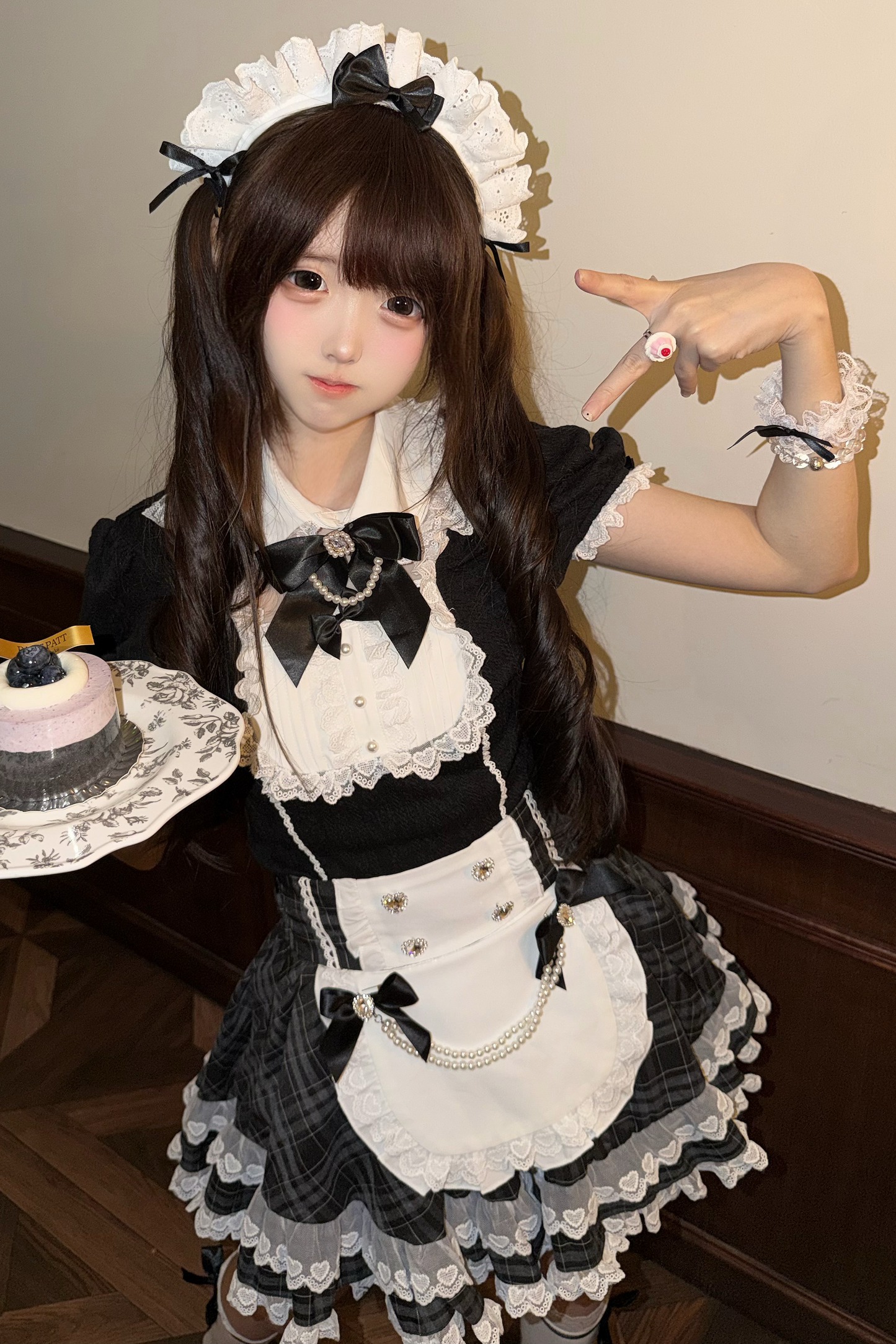 Bunny Ear Gothic Maid Jirai Kei Set