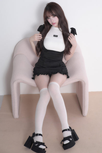 Lace Sleeve Suspender Dress Set