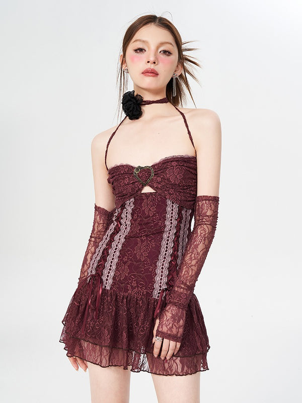 Sweet Spicy Wine Race Strap Glove Hol Tenneck Dress