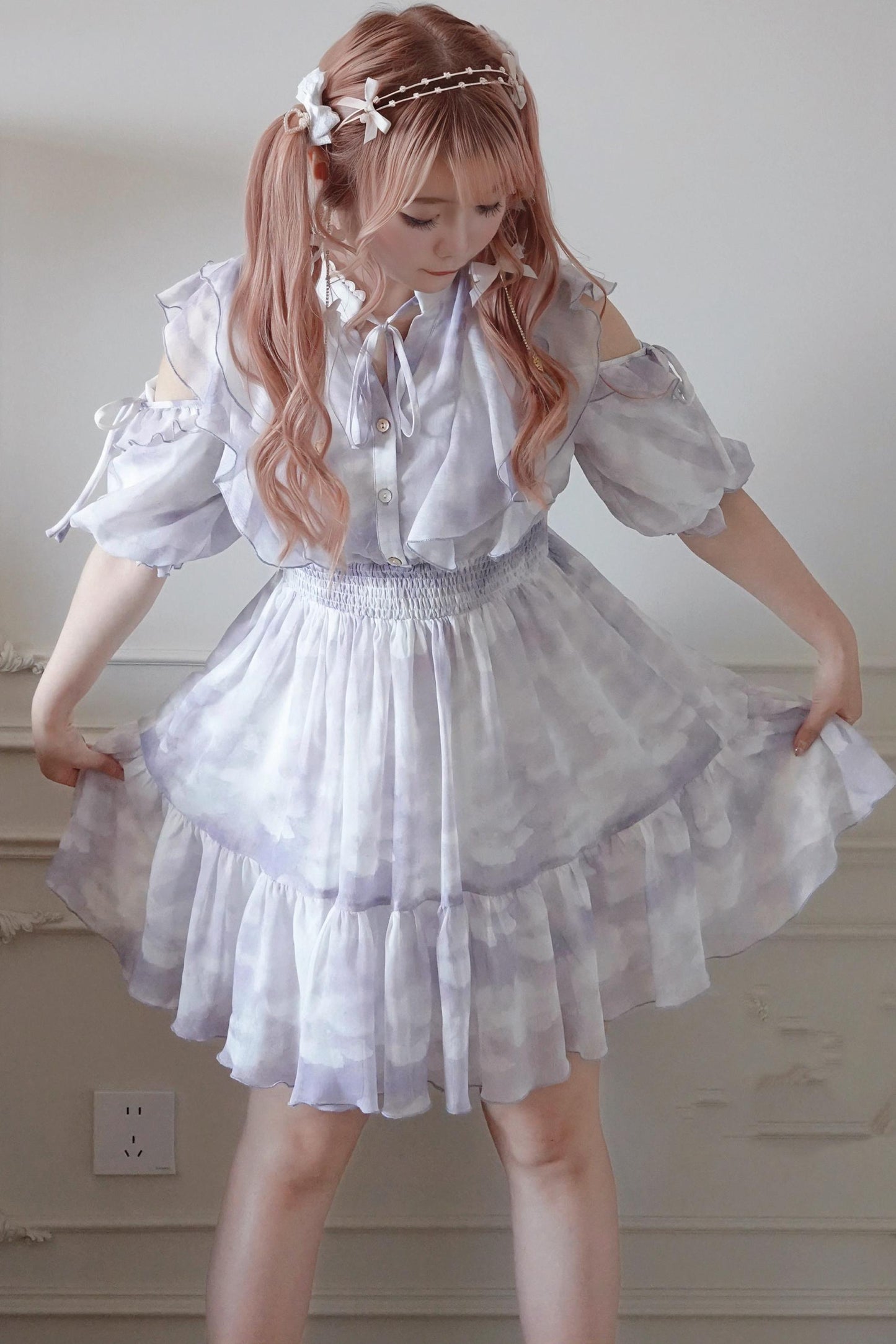 プリンセスフラワーシフォンワンピース