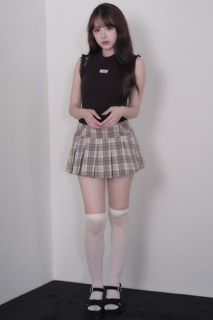 Lace Sleeve Suspender Dress Set