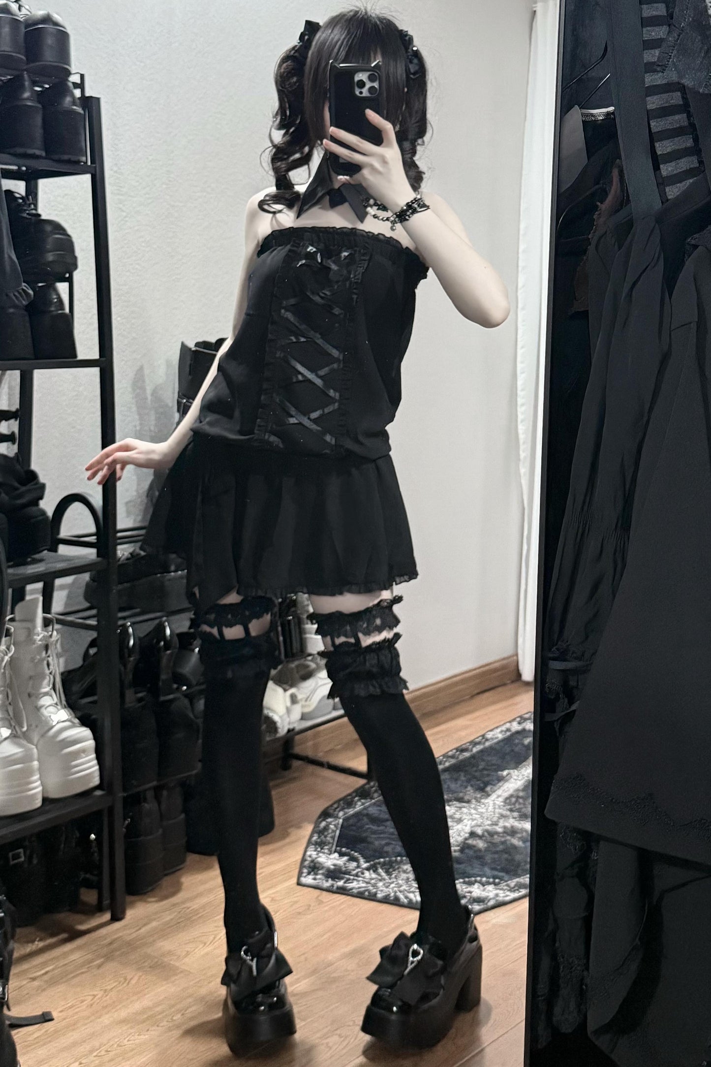 Vintage Show-Style Strapless Dress