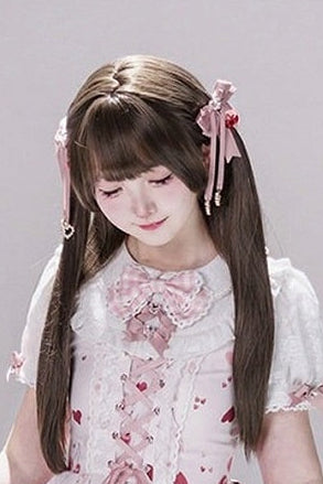 [Précommande jusqu'au 5 mai] Robe JSK à imprimé cerises roses, dentelle, ruban et tablier oreilles de lapin + accessoires