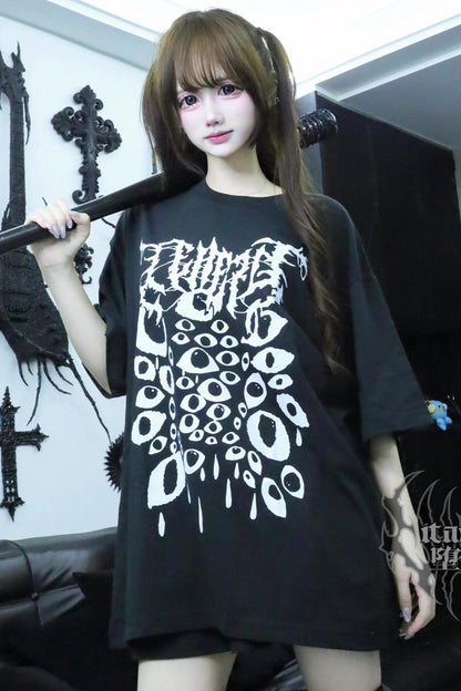 Gothic Graphic Print Loose T-Shirt